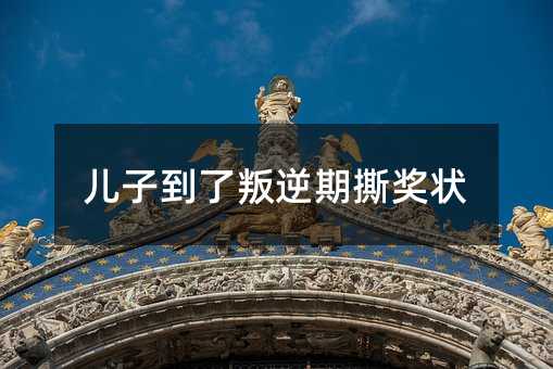 兒子到了叛逆期撕獎狀