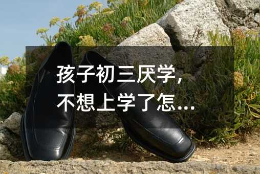 孩子初三厭學,不想上學了怎么辦