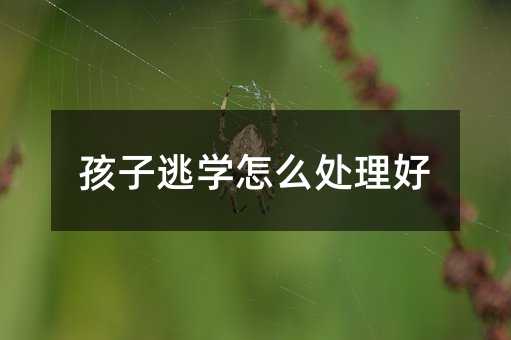 孩子逃學怎么處理好