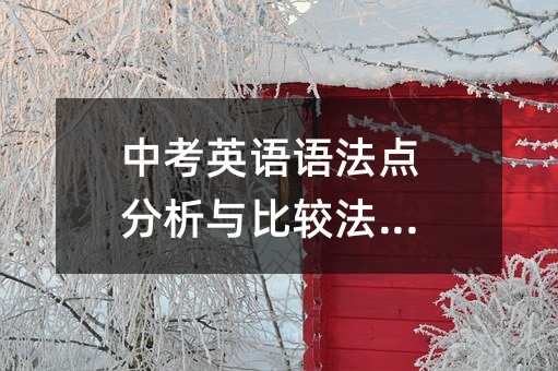 中考英語語法點分析與比較法應用