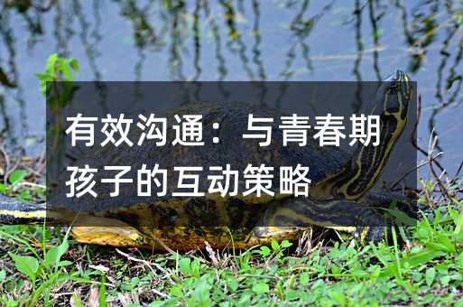 有效溝通:與青春期孩子的互動策略