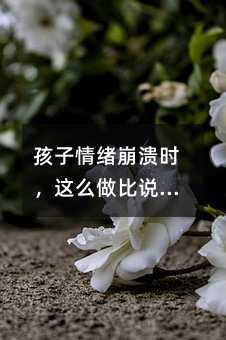 孩子情緒崩潰時,這么做比說教更重要