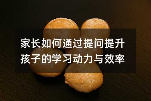 家長(zhǎng)如何通過提問提升孩子的學(xué)習(xí)動(dòng)力與效率