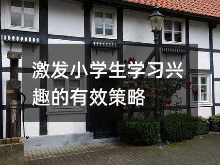 激發小學生學習興趣的有效策略