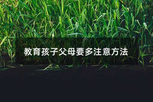 �������Ӹ�ĸҪ��ע�ⷽ��