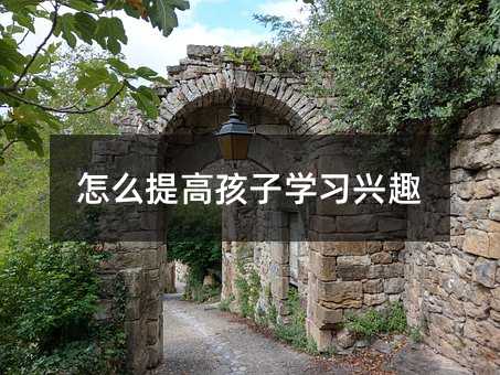 怎么提高孩子學習興趣