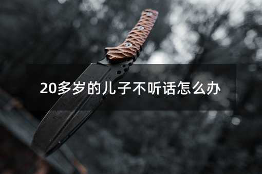 20多歲的兒子不聽話怎么辦