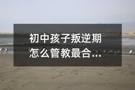 初中孩子叛逆期怎么管教最合適?