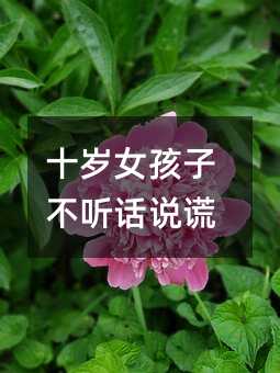 十歲女孩子不聽話說謊