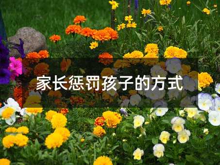 家長懲罰孩子的方式