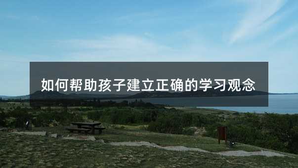 如何幫助孩子建立正確的學習觀念