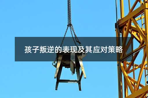 孩子叛逆的表現及其應對策略