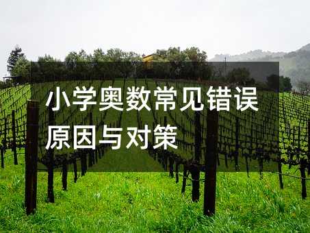 小學奧數常見錯誤原因與對策