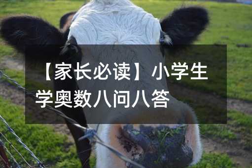 【家長必讀】小學生學奧數八問八答