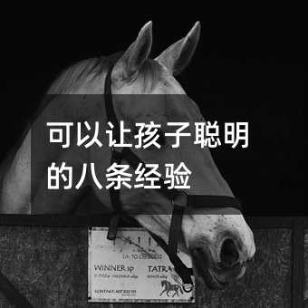 可以讓孩子聰明的八條經(jīng)驗