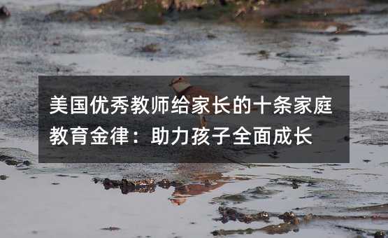 美國優秀教師給家長的十條家庭教育金律:助力孩子全面成長