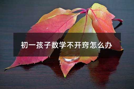 初一孩子數學不開竅怎么辦