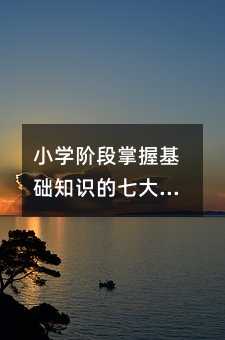 小學階段掌握基礎知識的七大學習方法
