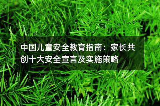 �Ї���ͯ��ȫ����ָ�ϣ����L����ʮ��ȫ���Լ���ʩ����