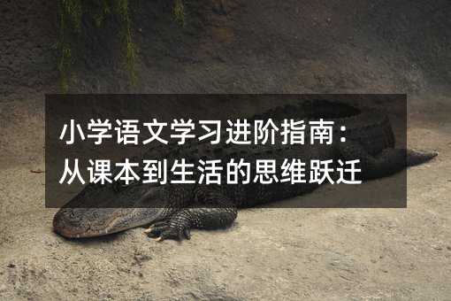 小學語文學習進階指南:從課本到生活的思維躍遷