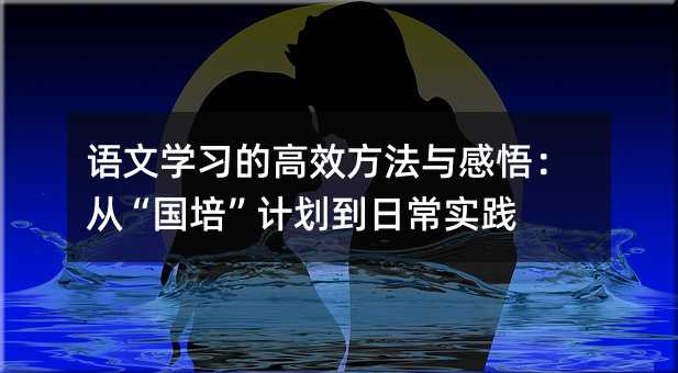 語文學習的高效方法與感悟:從“國培”計劃到日常實踐