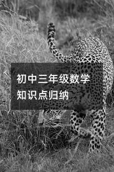 初中三年級數學知識點歸納