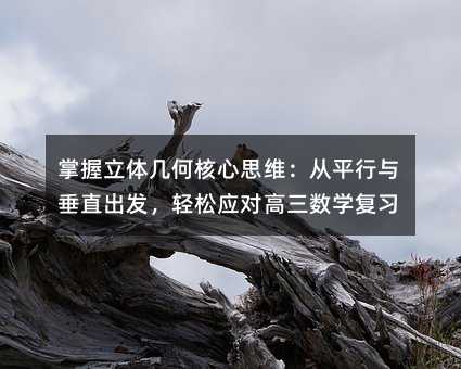 掌握立體幾何核心思維:從平行與垂直出發,輕松應對高三數學復習