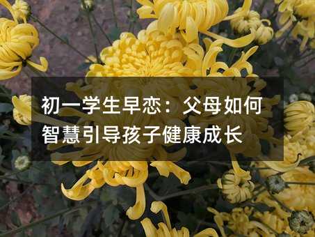 初一學(xué)生早戀:父母如何智慧引導(dǎo)孩子健康成長(zhǎng)