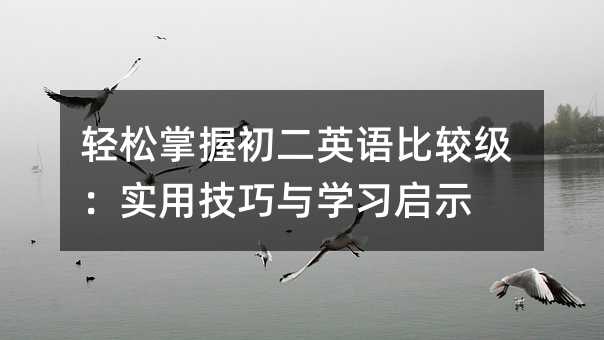 輕松掌握初二英語比較級:實用技巧與學習啟示