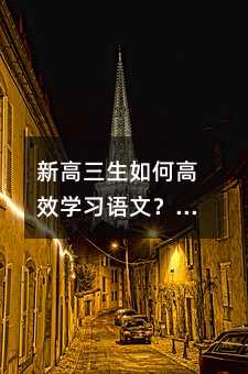 新高三生如何高效學習語文?從古文到寫作,全面攻略來了!