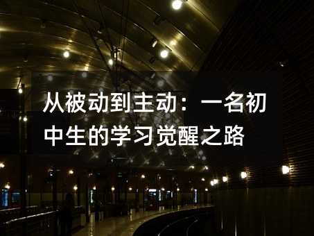 從被動到主動:一名初中生的學習覺醒之路