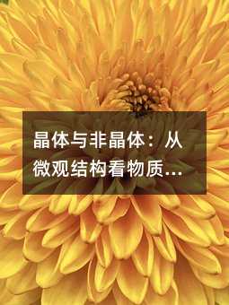 晶體與非晶體:從微觀結(jié)構(gòu)看物質(zhì)世界的秩序之美