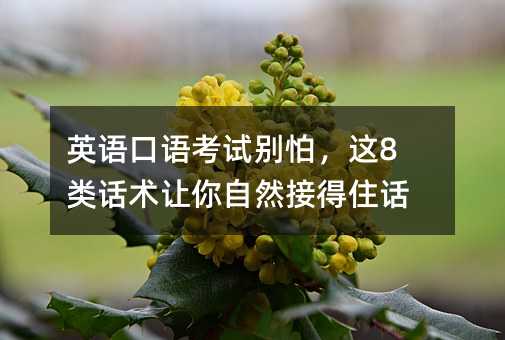 英語口語考試別怕,這8類話術(shù)讓你自然接得住話
