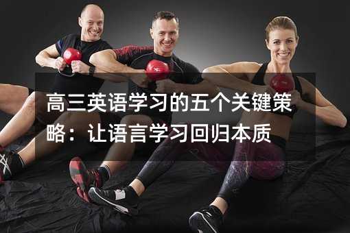 高三英語學(xué)習(xí)的五個(gè)關(guān)鍵策略:讓語言學(xué)習(xí)回歸本質(zhì)
