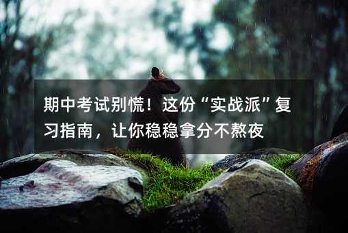 期中考試別慌!這份“實戰派”復習指南,讓你穩穩拿分不熬夜