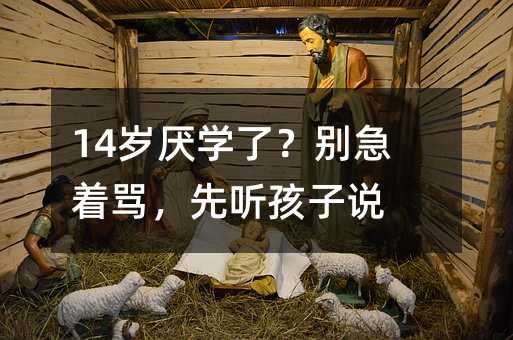 14歲厭學了?別急著罵,先聽孩子說