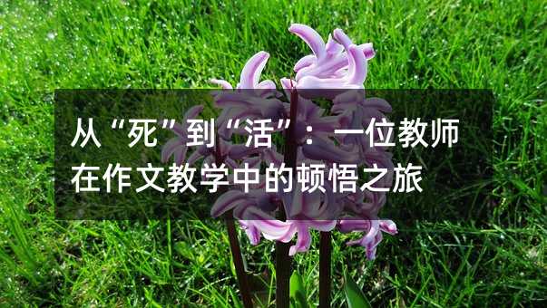 從“死”到“活”:一位教師在作文教學中的頓悟之旅