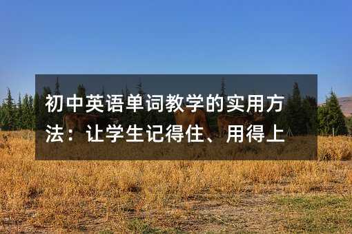 初中英語單詞教學(xué)的實(shí)用方法:讓學(xué)生記得住、用得上