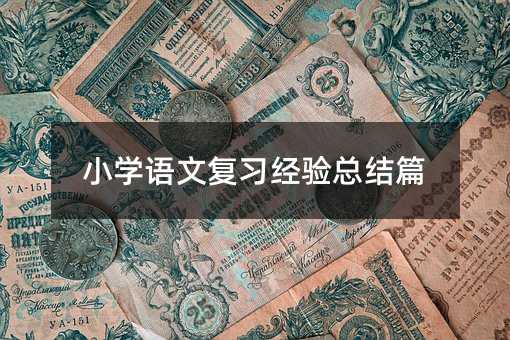 小學(xué)語(yǔ)文復(fù)習(xí)經(jīng)驗(yàn)總結(jié)篇