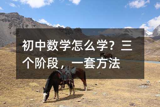 初中數學怎么學?三個階段,一套方法