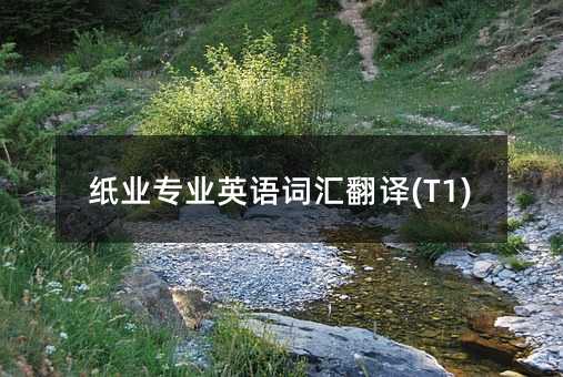 紙業(yè)專業(yè)英語(yǔ)詞匯翻譯(T1)